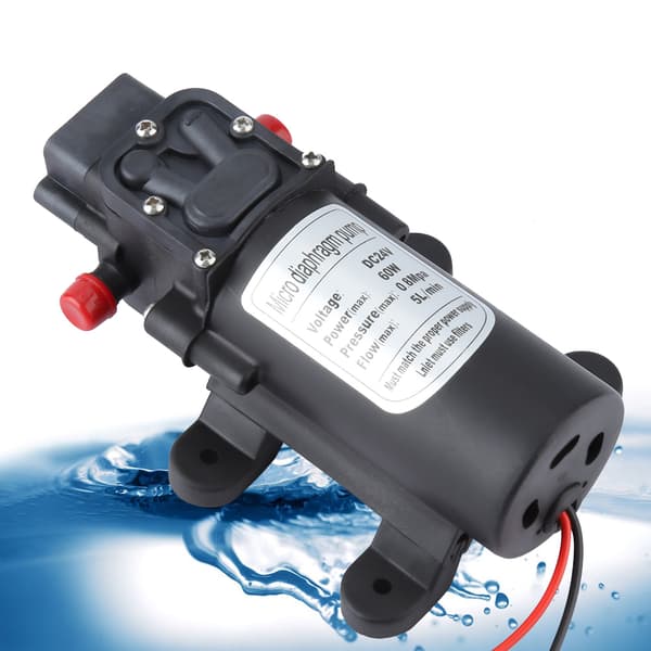 24V 60W Mini elektrisk vattenpump 5L/m flöde mikromembranpump 1,5m sug