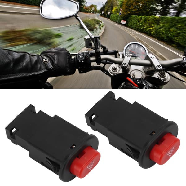 Advarselsblinkkontaktknap Dobbeltblinkstyring til Motorcykel Scooter ATV