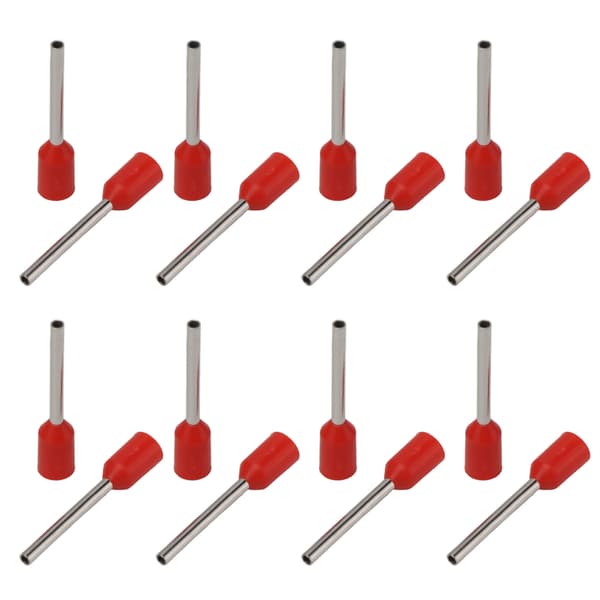 1000 STK Isolerede Ferrule Terminaler Stift Kobber Krympeforbindelse til AWG 22 Elektrisk Ledning E0512