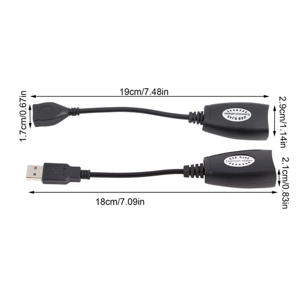 USB 2.0 til RJ45 Ethernet-adapter, kablet LAN-forlængerkabel til Mac OS X