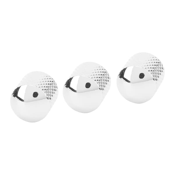 3-pack elgitarrknopp elegant utseende hållbar metall universell gitarrpotentiometer ersättningsknopp silver för bas