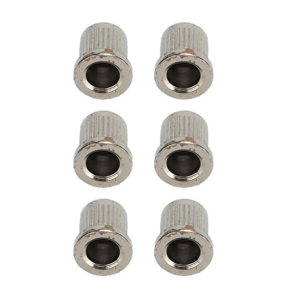 6x Mässing Genomgående Gitarrsträngshylsor Recordative Edition Silver för Elgitarrer