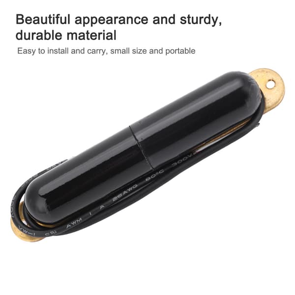 Alnico V Magnet Lipstick Tube Pickup Elgitarr Single Coil Pickup för Elgitarr (svart)