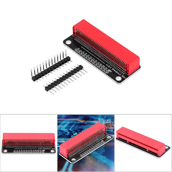 Förlängningskort Guldplätering MINI/Micro:bit Komponentdelar 2,54 mm stift (röd)