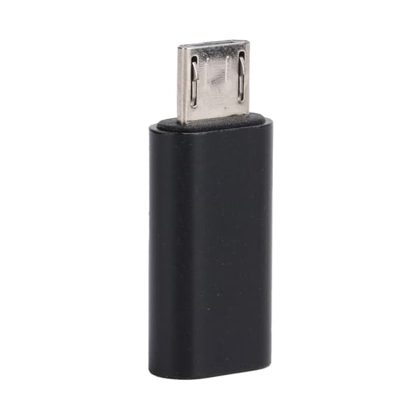 USB-C til Micro USB Adapter Konverter Hun til Han Opladningsdatakabel til Telefon (Sort)