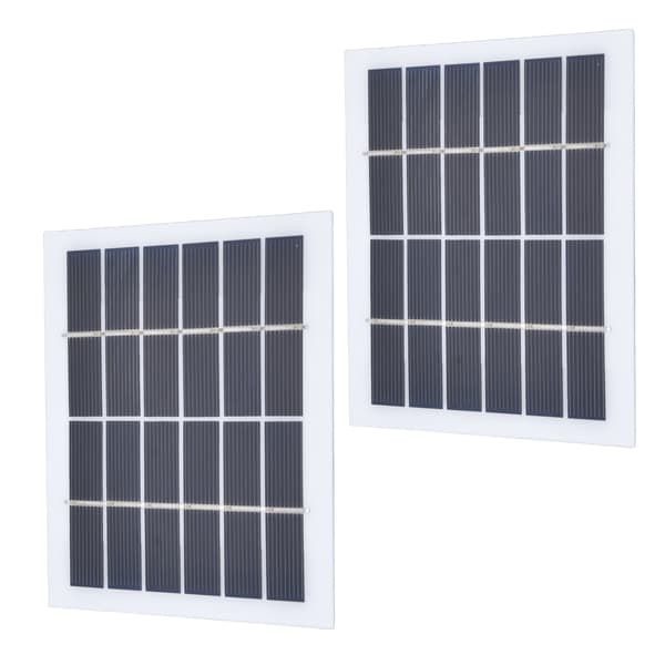 2 stk. bærbart solpanel 2W 6V mini solceller høj konverteringseffektivitet til husholdningsbelysningssystem