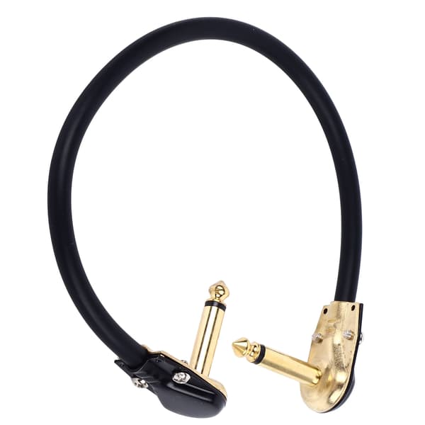 Elgitarr Effektpedalkabel Platt Patch Strömförsörjning Instrumenttillbehör Guld 30cm / 11.8in