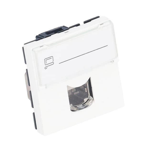 Netværksstikmodul CAT6A RJ45 Fransk Adapter Skærmet ABS Tilbehør til Computer