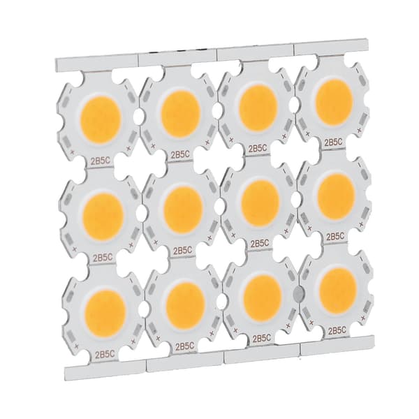 12 stk. LED-chips COB-lysemitterkomponent 5W 15-17V til gør-det-selv-spotlights downlight loftlampe varmt lys