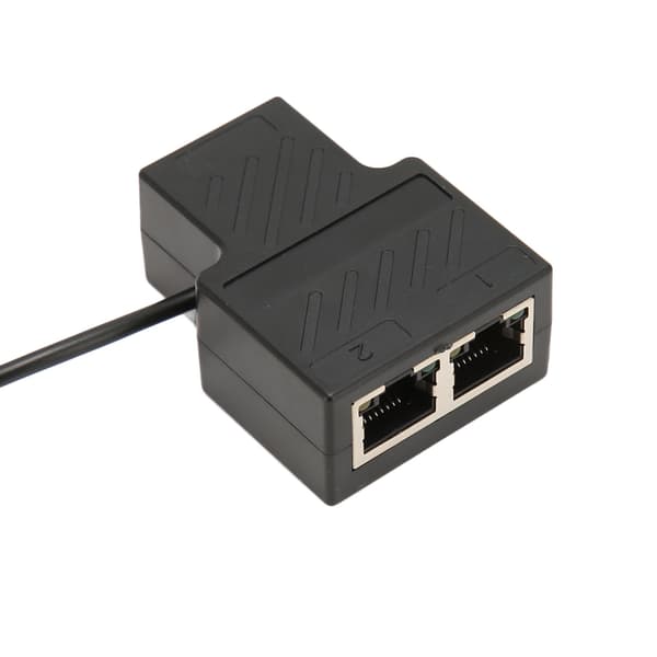 RJ45 Ethernet Splitter 1 til 2, 100Mbps LAN Adapter Hub med USB-strømkabel