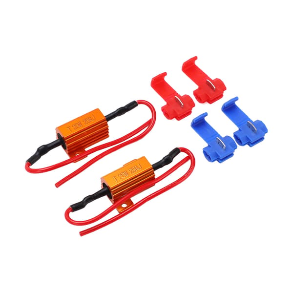 2 sæt 25W 25Ω LED Modstandsafkoder Anti-korruption Holdbar Belastningsindikator Modstand