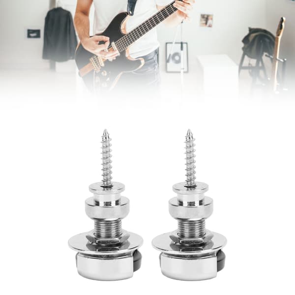 Gitarrremlås 2-pack, halkfritt snabbkopplingslås för basgitarr, hårdvara i zinklegering