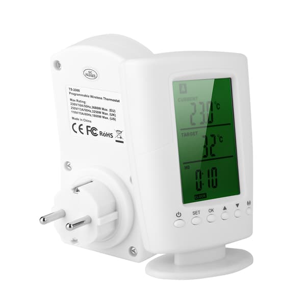 Smart WiFi-termostat och EU-uttag, 110-240V programmerbart hemuttag med APP-kontroll