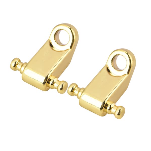 2 pak Metal Roller String Tree Guide Tilbehør til Elektrisk Basguitar, Guld, 1.2x1.1cm, med Skruer