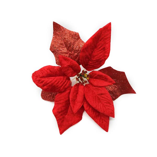Juleblommor Julgransdekorationer Tygsimuleringsblommor