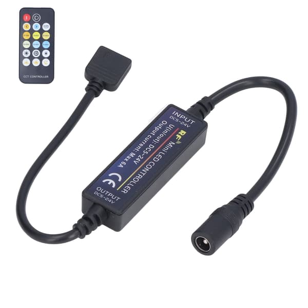 Mini RF lysdæmperkontrol LED farvetemperaturcontroller 17 taster strip lyscontroller