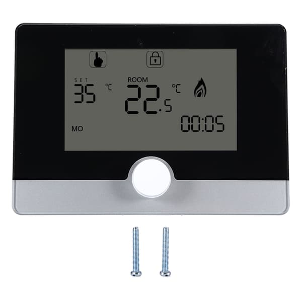 Programmerbar termostat temperaturregulator för vägghängd pannvärmesystem Vit