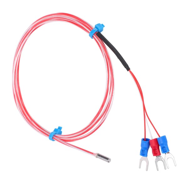 PT100 Vandtæt Temperatursensor 3 X 20mm Termistor Temperaturføler -50 til +300℃ (2m)