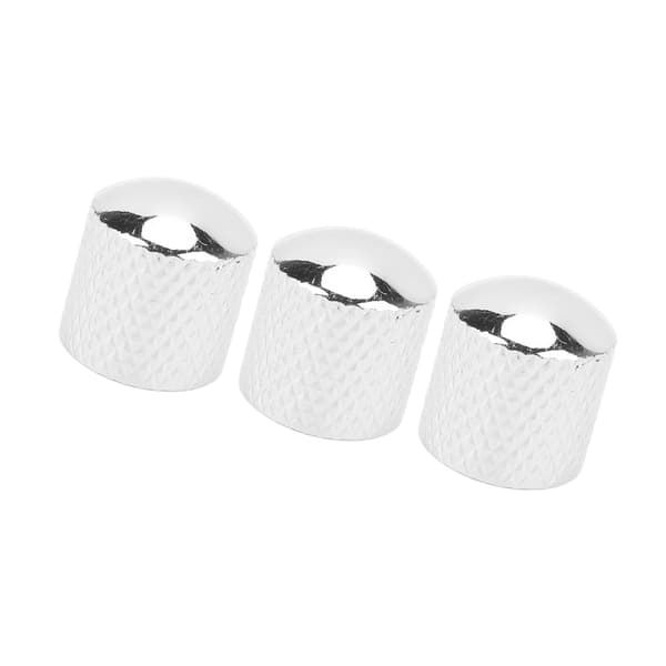3-pack elgitarrknopp elegant utseende hållbar metall universell gitarrpotentiometer ersättningsknopp silver för bas