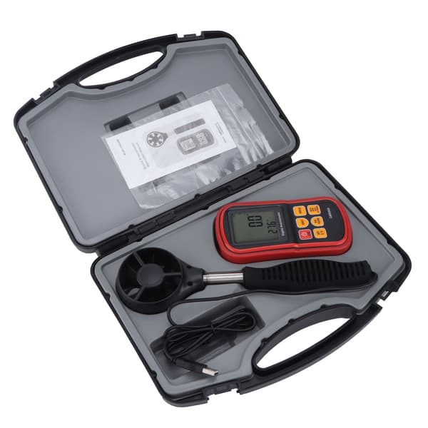 GM8909 Anemometer Multifunktionel Digital Display Dataholding Håndholdt Vindretningsanemometer