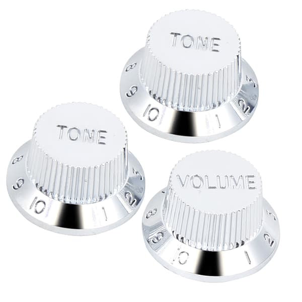 3 st silverplast gitarrpottknappar 25,5/18/6 mm för elgitarr och bas volymtonersättning