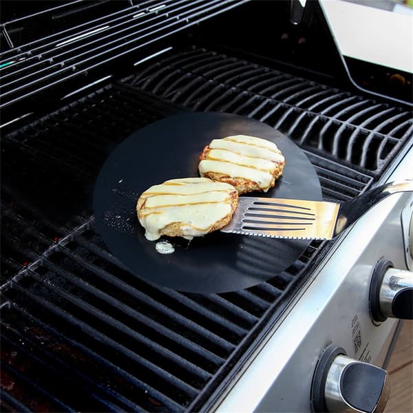 2 stk. genanvendelig non-stick 40 cm rund grillmåtte til bagning