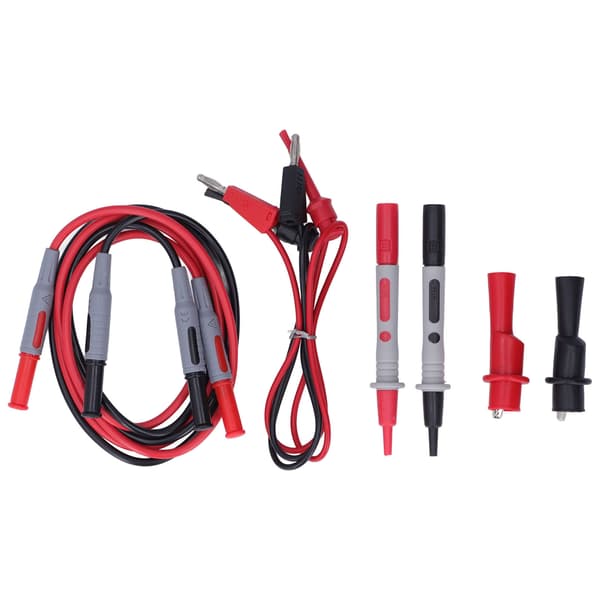 Multimeter Test Kit Anslutningskablar Testkrokar Krokodilklämmor Mätspetsar Prober Set
