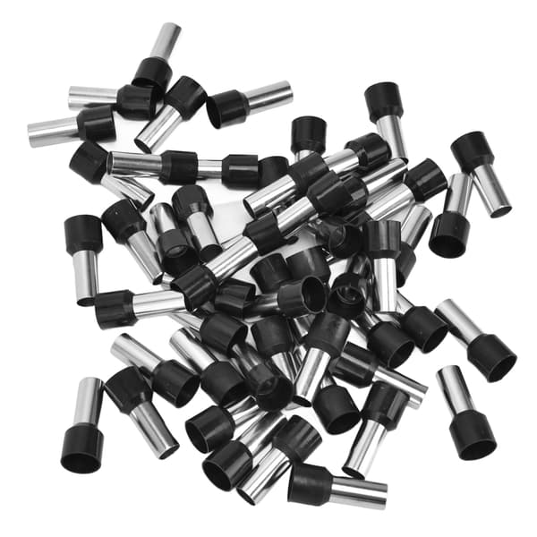 50 stk. isolerede kabeltyller, EU-stil, ledningsendeforbindelser 4 AWG E25‑16