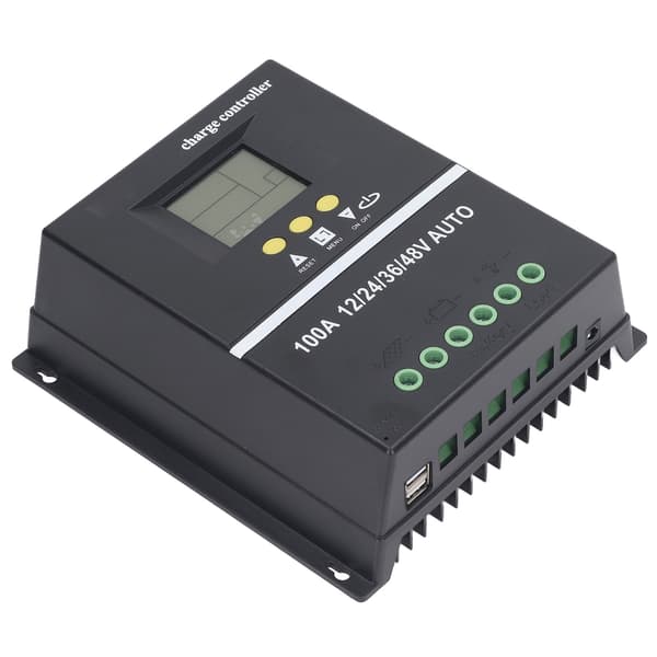 MPPT Solar Regulator 12V 24V 36V 48V Auto, Dobbelte USB-porte, Baggrundsbelyst LCD, Solpanelcontroller