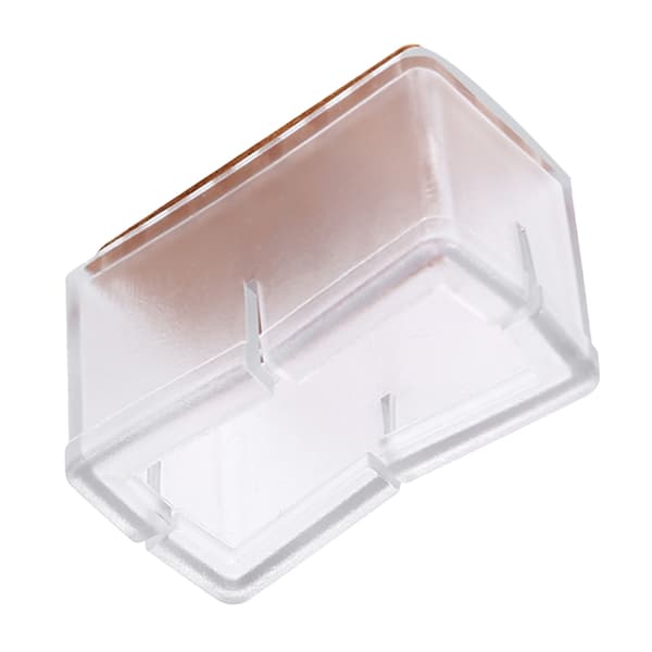 8 st / set stolsbensskydd rektangulära möbelbensskydd med gummisula (transparent)