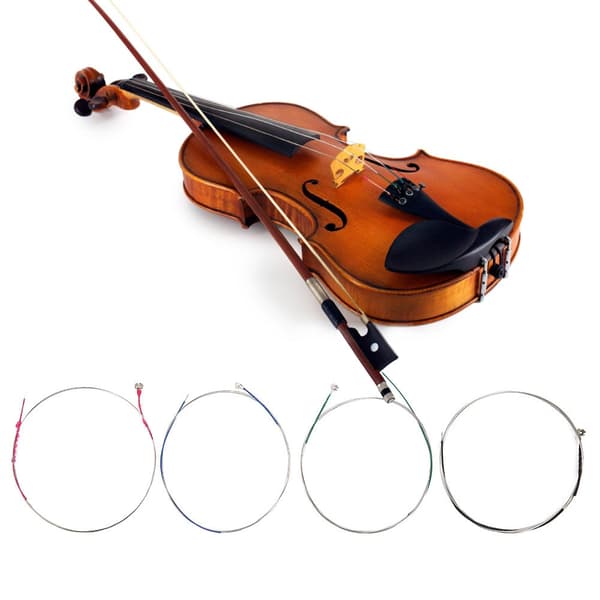 4 stk. sølv rustfrit stål violin strenge sæt instrument tilbehør til 4/4