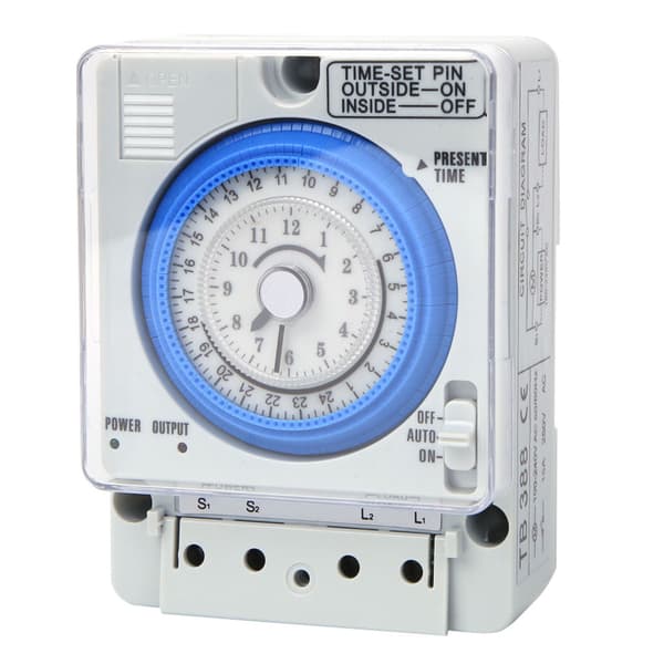 Mekanisk Timer 15Min 24H Tidsafbryder Relæ AC250V 20A Intet Strømtab