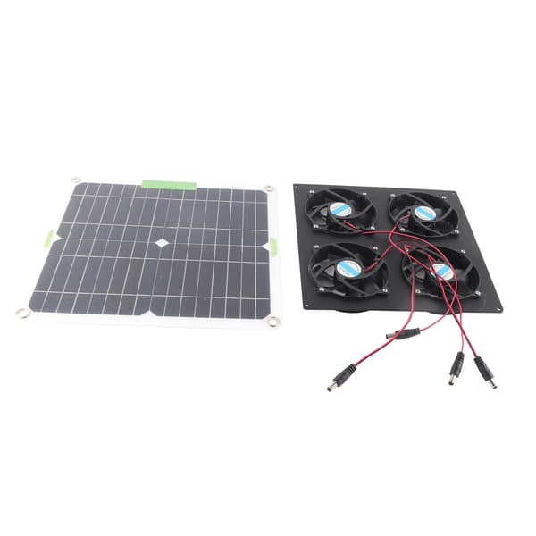 Solpanelventilatorsæt Vandtæt Monokrystallinsk Silicium Solventilator 4 Porte Ventilator Udsugningsventilator til Drivhuse