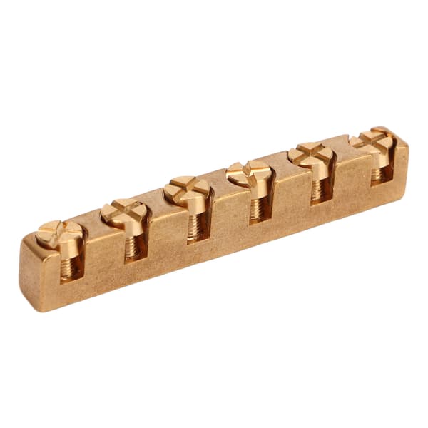 1-pack justerbar gitarrsadel i mässing med 6 strängar, reservdel för basgitarr