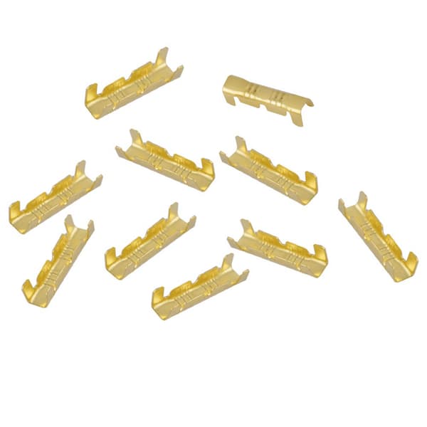 100 stk. hurtigforbindelsesterminaler i messing, crimpterminaler 0,5-1,5 mm²