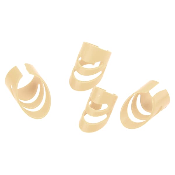 4 st beige gitarrfingerplektrum fingerskydd instrumentsats för basbanjo