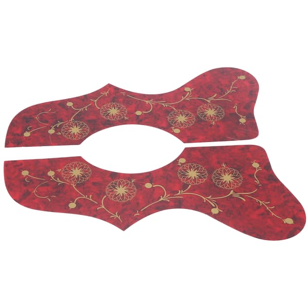 2 st gitarrskydd, plektrumskydd, repskydd, stränginstrument, plastskyddsplatta (röd)