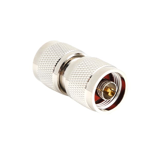2-pack 50 Ohm N-typ hane till hane rak adapter i mässing