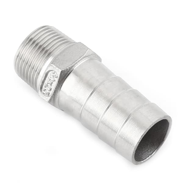 Slangefittingadapter med udvendigt gevind i rustfrit stål (3/4\"x25mm)