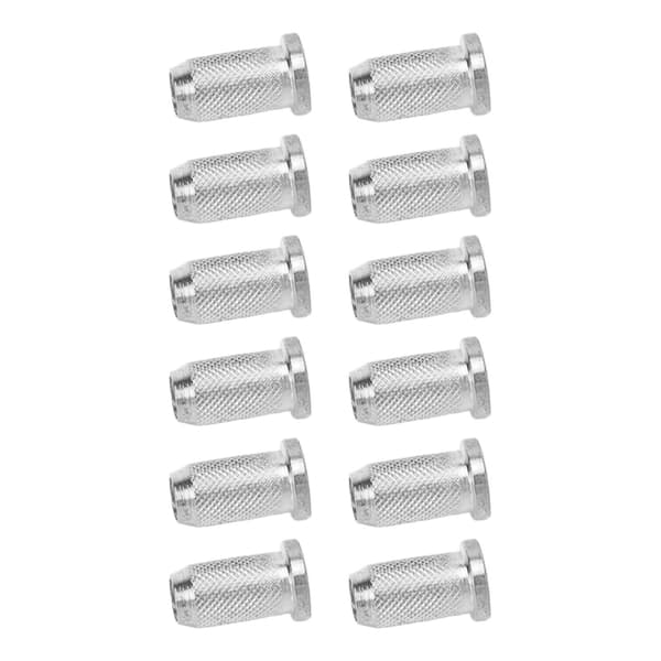 12 st silvermetall elgitarrsträng genom kroppsbrohylsor reservinsatser