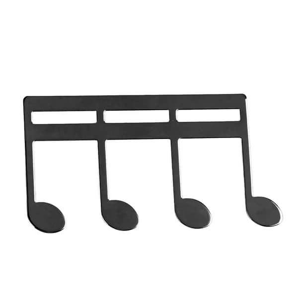 Sort metalnodeklips, bærbar nodeholder til klaver- og guitarnoder, justerbar bogklips, 1 pakke