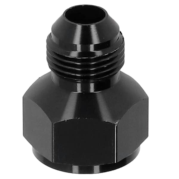 Rørreduktionsadapter Lige AN10 Hun til AN8 Han Aluminiumlegering Sort Fitting