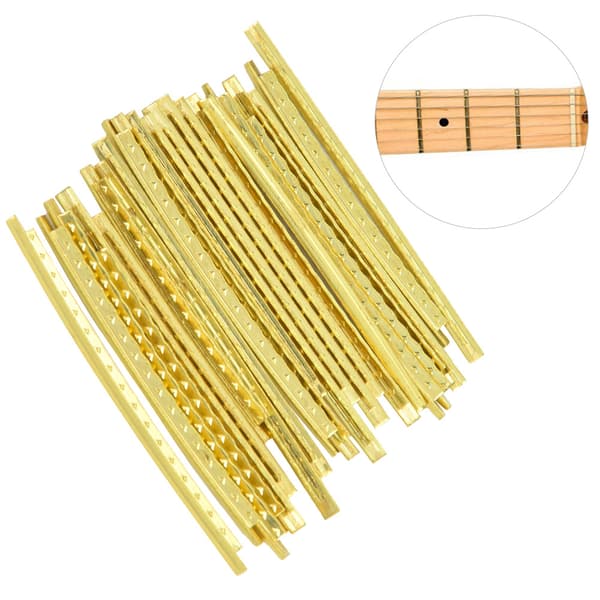 24 st/set elgitarrbandtråd gitarrgreppbräda mässingsbandtråd bredd 2,7 mm