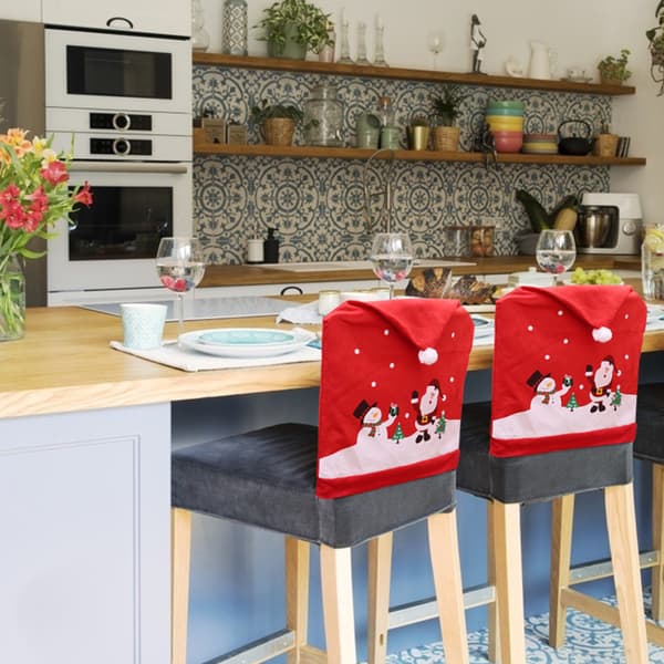 Non-woven stolset tecknad snögubbe pallset