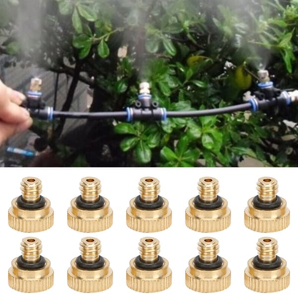 10 st kranvatten lågtrycksförstoftande sprutmunstycke mässing vattendimma strö 0,5 mm