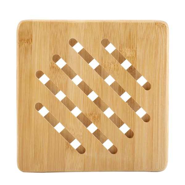 Bambu Kopp Gryta Diskunderlägg Värmebeständig Bordsmatta Placemat S