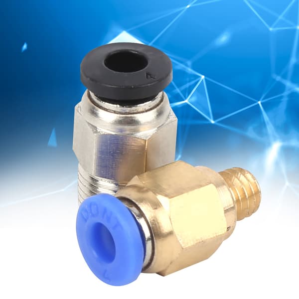 20 stk. lige pneumatisk fitting Push Connect til Bowden Ex 3D-printere PC4-M10/PC4-M6