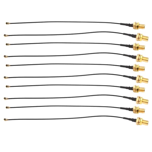 10 stk. RF-adapter Pigtail-kabel IPEX til SMAk U.FL antenneføder 15 cm jumperkabel til ansigtsgenkendelsesmodul