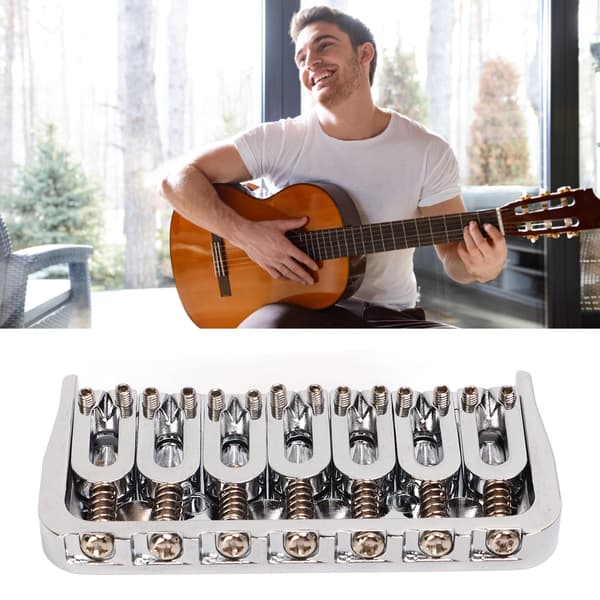 7-strängad metallgitarrstall, instrumentdel passar bas, ukulele, elgitarrer