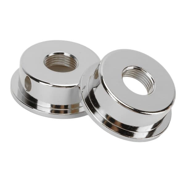 2 st TL elgitarr rund metall elektrosocket jackplatta med monteringsskruvar silver